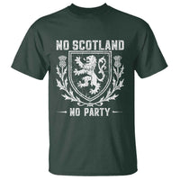 No Scotland No Party Scottish Flag T Shirt Retro Scotland Rampant Lion