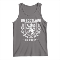No Scotland No Party Scottish Flag Tank Top Retro Scotland Rampant Lion