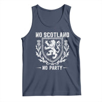 No Scotland No Party Scottish Flag Tank Top Retro Scotland Rampant Lion