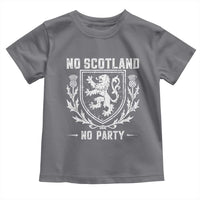 No Scotland No Party Scottish Flag Toddler T Shirt Retro Scotland Rampant Lion