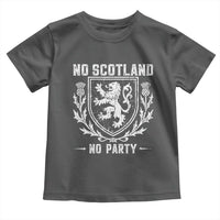 No Scotland No Party Scottish Flag Toddler T Shirt Retro Scotland Rampant Lion