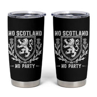 No Scotland No Party Scottish Flag Tumbler Cup Retro Scotland Rampant Lion
