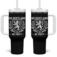 No Scotland No Party Scottish Flag Tumbler With Handle Retro Scotland Rampant Lion