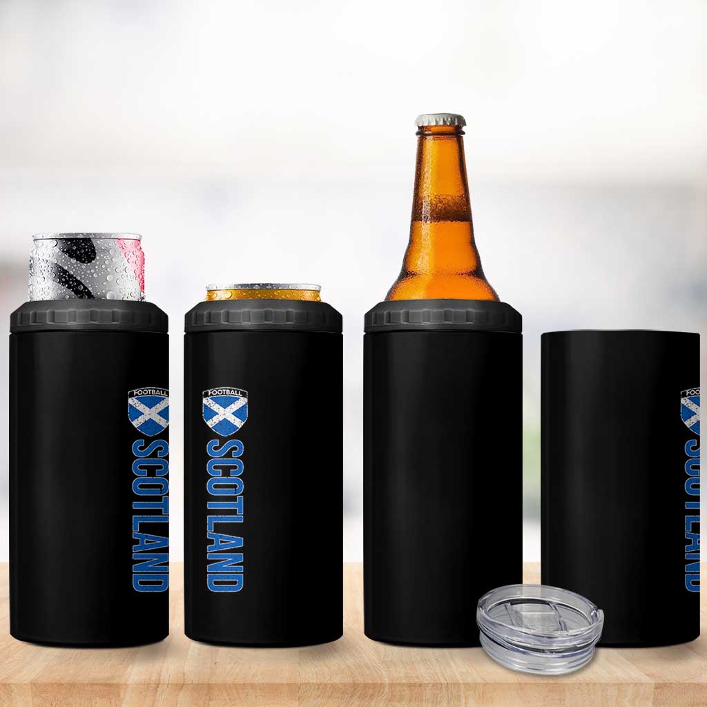 Scotland Soccer 4 in 1 Can Cooler Tumbler Vintage SCOT Scottish Flag Graphic Football Fan