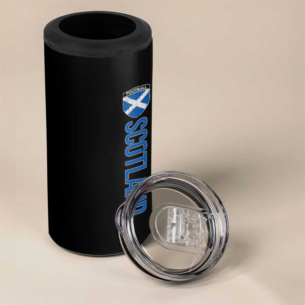 Scotland Soccer 4 in 1 Can Cooler Tumbler Vintage SCOT Scottish Flag Graphic Football Fan