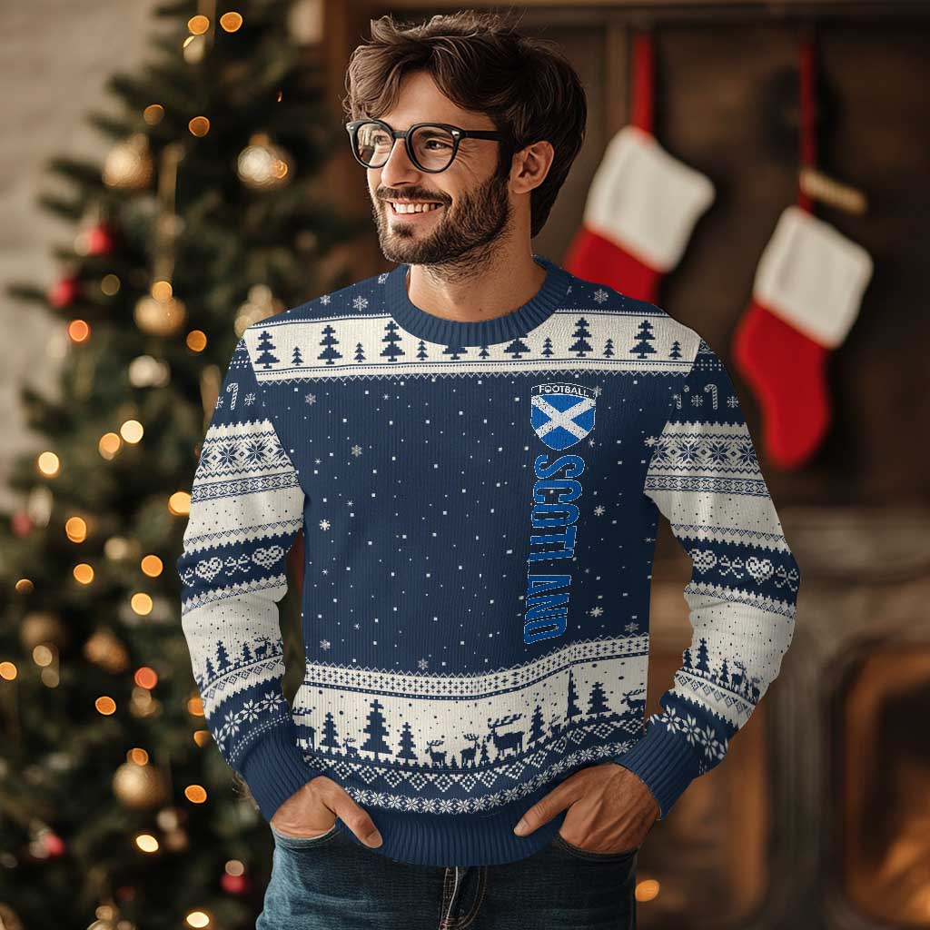 Scotland Soccer Ugly Christmas Sweater Vintage SCOT Scottish Flag Graphic Football Fan