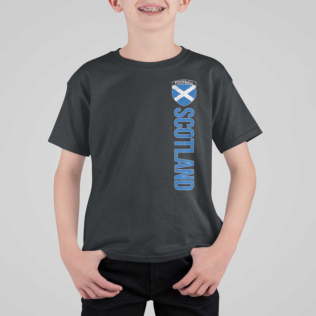 Scotland Soccer T Shirt For Kid Vintage SCOT Scottish Flag Graphic Football Fan