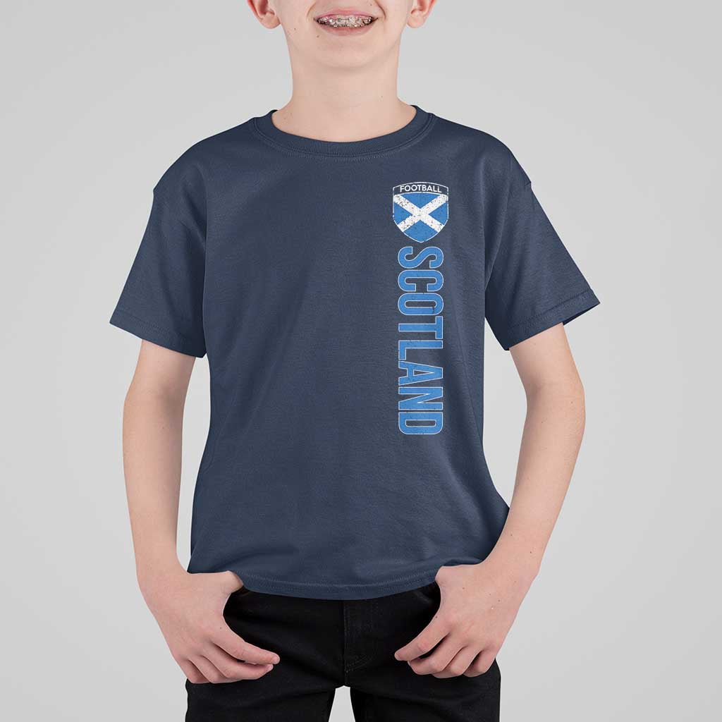 Scotland Soccer T Shirt For Kid Vintage SCOT Scottish Flag Graphic Football Fan