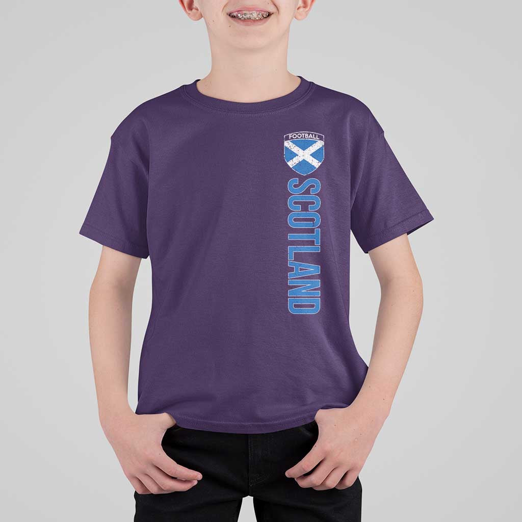 Scotland Soccer T Shirt For Kid Vintage SCOT Scottish Flag Graphic Football Fan