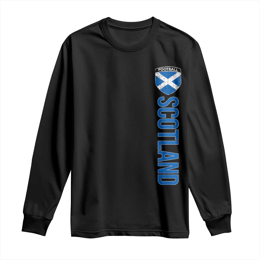 Scotland Soccer Long Sleeve Shirt Vintage SCOT Scottish Flag Graphic Football Fan