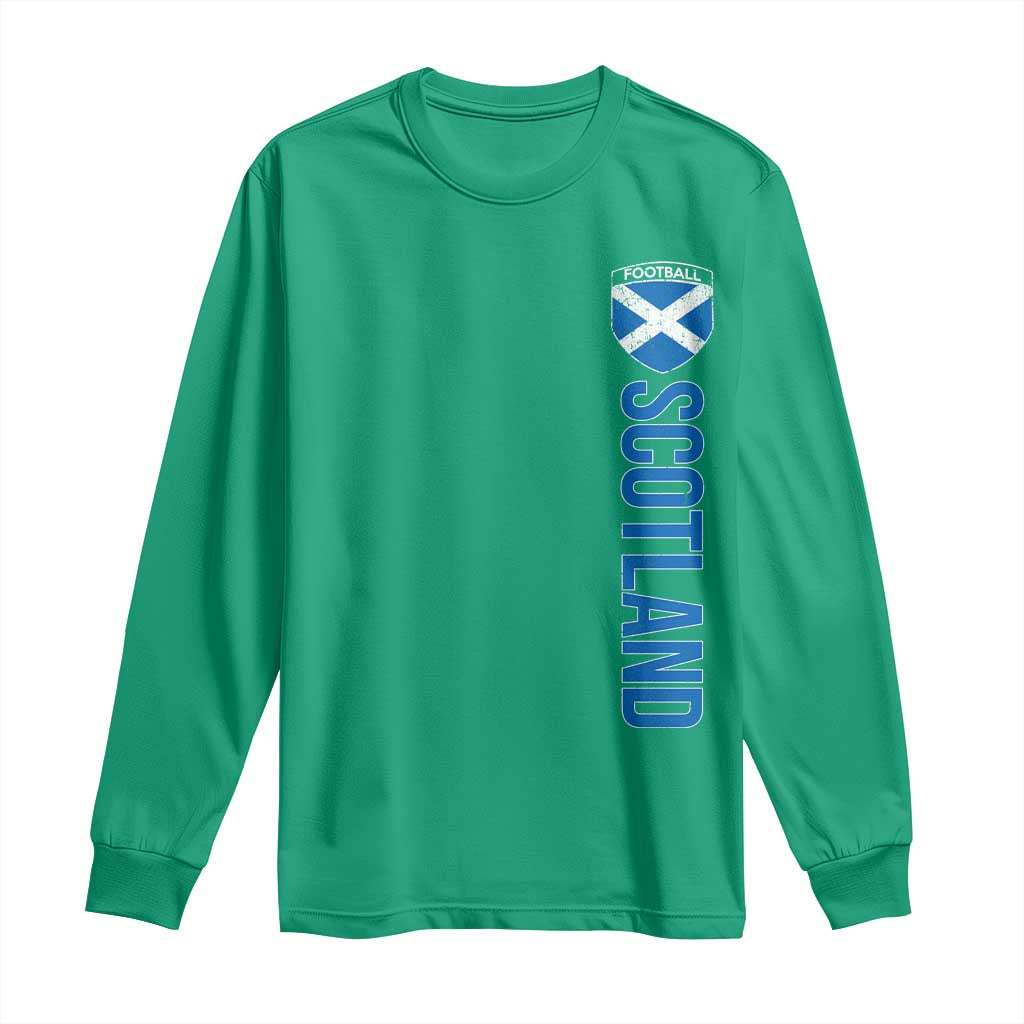 Scotland Soccer Long Sleeve Shirt Vintage SCOT Scottish Flag Graphic Football Fan