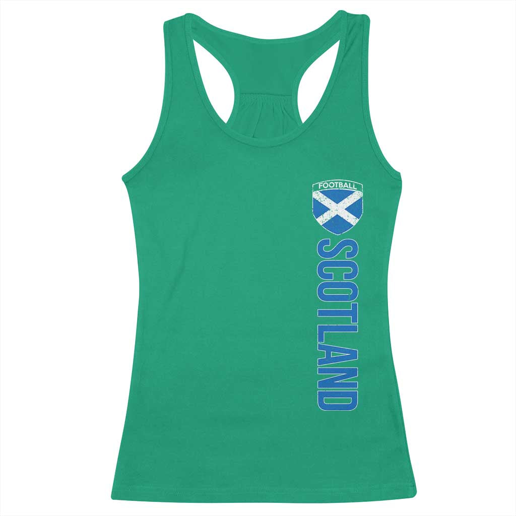 Scotland Soccer Racerback Tank Top Vintage SCOT Scottish Flag Graphic Football Fan