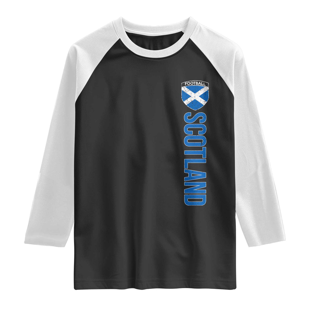 Scotland Soccer Raglan Shirt Vintage SCOT Scottish Flag Graphic Football Fan