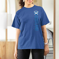 Scotland Soccer T Shirt For Women Vintage SCOT Scottish Flag Graphic Football Fan
