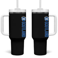 Scotland Soccer Tumbler With Handle Vintage SCOT Scottish Flag Graphic Football Fan