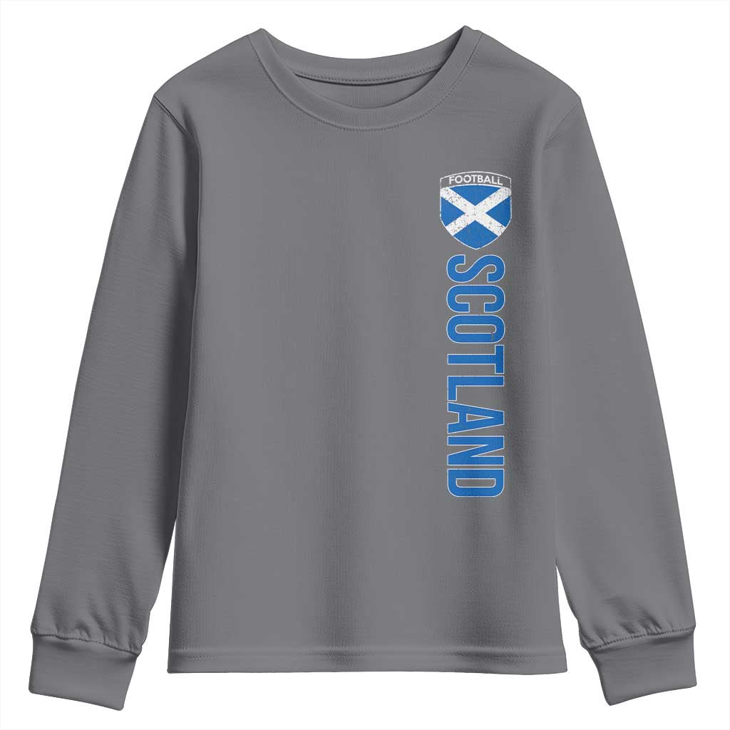 Scotland Soccer Youth Sweatshirt Vintage SCOT Scottish Flag Graphic Football Fan