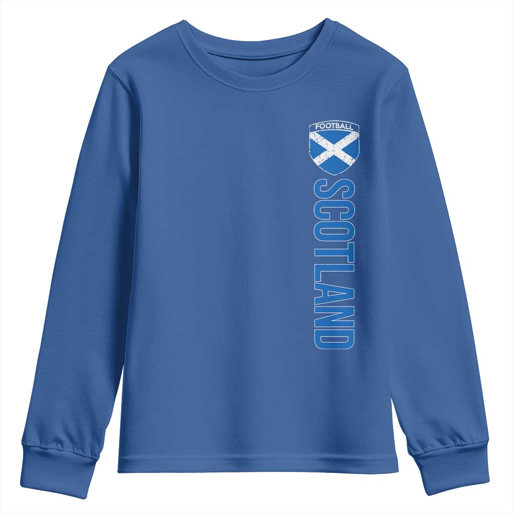 Scotland Soccer Youth Sweatshirt Vintage SCOT Scottish Flag Graphic Football Fan