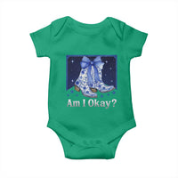 Am I Okay Baby Onesie Boot Cowgirl Coquette Bow - Wonder Print Shop