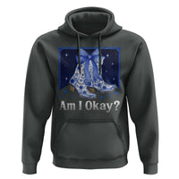 Am I Okay Hoodie Boot Cowgirl Coquette Bow - Wonder Print Shop