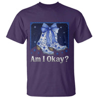 Am I Okay T Shirt Boot Cowgirl Coquette Bow - Wonder Print Shop
