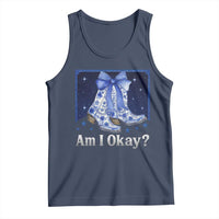 Am I Okay Tank Top Boot Cowgirl Coquette Bow - Wonder Print Shop