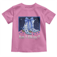 Am I Okay Toddler T Shirt Boot Cowgirl Coquette Bow - Wonder Print Shop