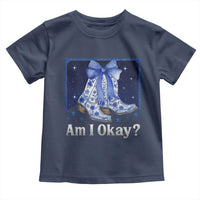 Am I Okay Toddler T Shirt Boot Cowgirl Coquette Bow - Wonder Print Shop