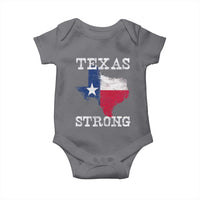Strong Texas Baby Onesie Distressed Flag Texan Pride Flood Relief Disaster - Wonder Print Shop