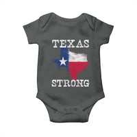 Strong Texas Baby Onesie Distressed Flag Texan Pride Flood Relief Disaster - Wonder Print Shop