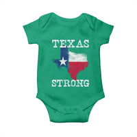 Strong Texas Baby Onesie Distressed Flag Texan Pride Flood Relief Disaster - Wonder Print Shop