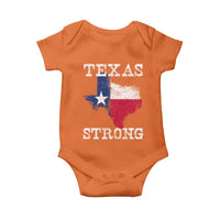 Strong Texas Baby Onesie Distressed Flag Texan Pride Flood Relief Disaster - Wonder Print Shop