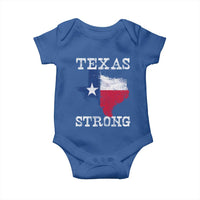 Strong Texas Baby Onesie Distressed Flag Texan Pride Flood Relief Disaster - Wonder Print Shop