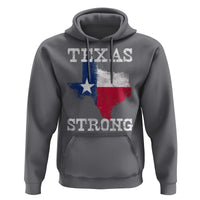 Strong Texas Hoodie Distressed Flag Texan Pride Flood Relief Disaster - Wonder Print Shop