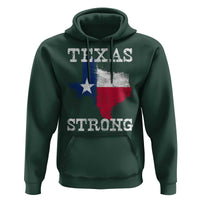 Strong Texas Hoodie Distressed Flag Texan Pride Flood Relief Disaster - Wonder Print Shop
