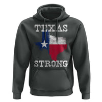 Strong Texas Hoodie Distressed Flag Texan Pride Flood Relief Disaster - Wonder Print Shop