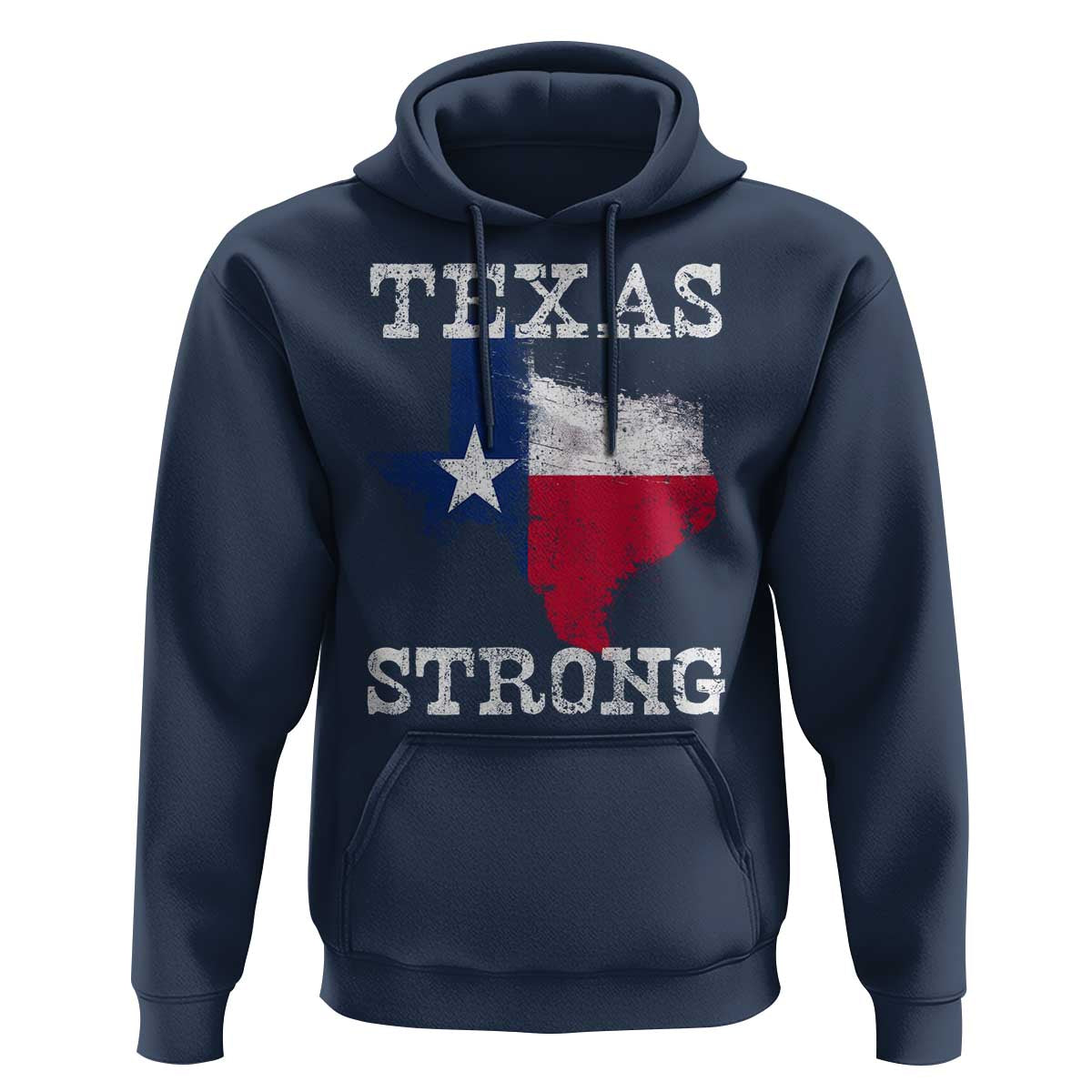 Strong Texas Hoodie Distressed Flag Texan Pride Flood Relief Disaster - Wonder Print Shop