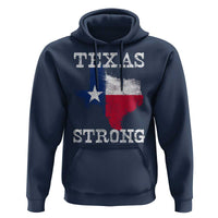 Strong Texas Hoodie Distressed Flag Texan Pride Flood Relief Disaster - Wonder Print Shop
