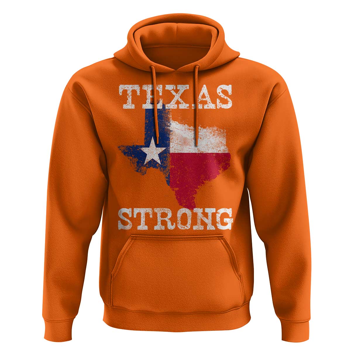 Strong Texas Hoodie Distressed Flag Texan Pride Flood Relief Disaster - Wonder Print Shop