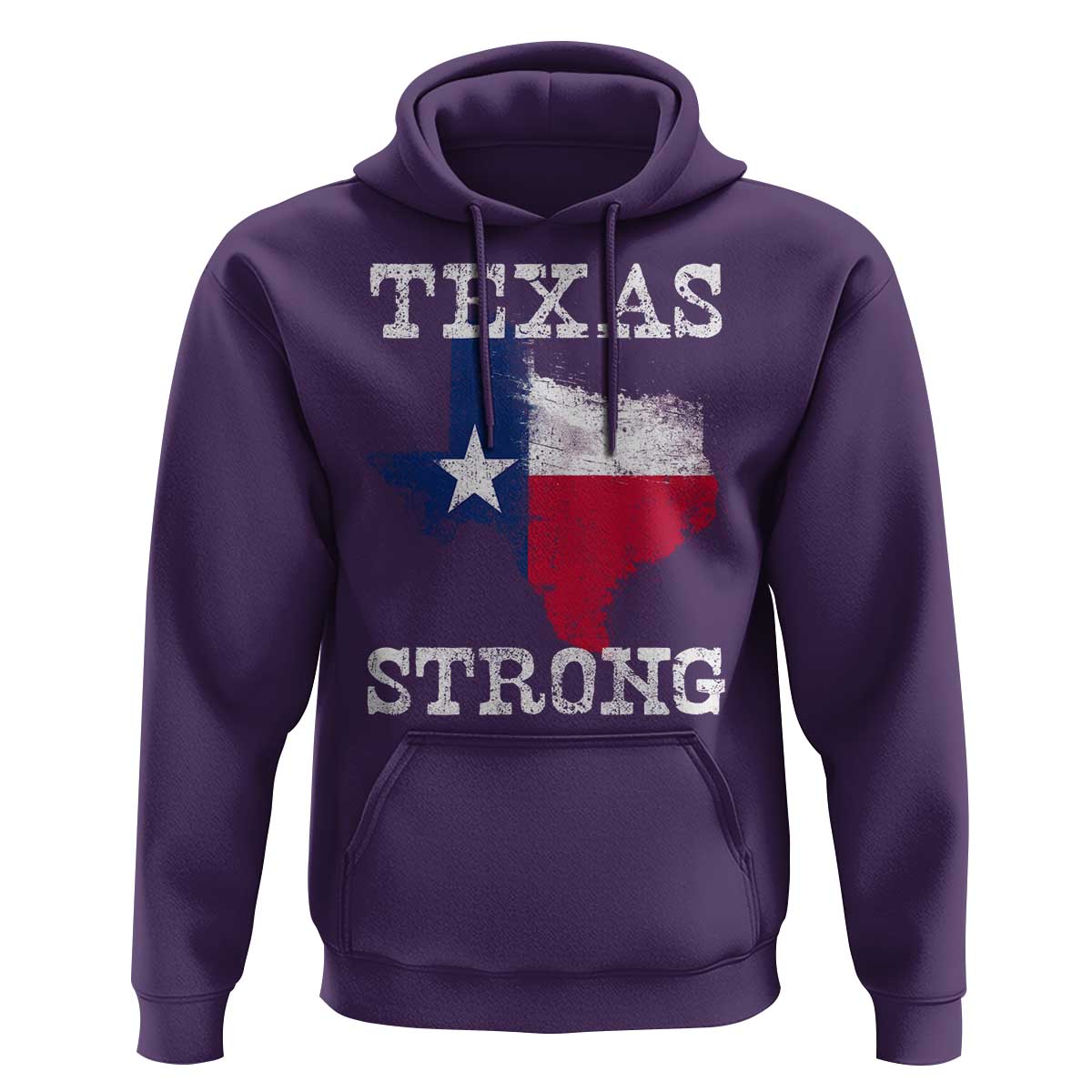 Strong Texas Hoodie Distressed Flag Texan Pride Flood Relief Disaster - Wonder Print Shop