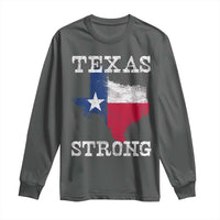Strong Texas Long Sleeve Shirt Distressed Flag Texan Pride Flood Relief Disaster - Wonder Print Shop