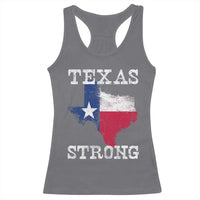 Strong Texas Racerback Tank Top Distressed Flag Texan Pride Flood Relief Disaster - Wonder Print Shop