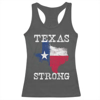 Strong Texas Racerback Tank Top Distressed Flag Texan Pride Flood Relief Disaster - Wonder Print Shop