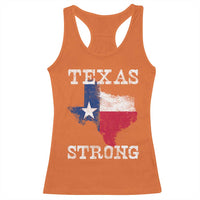 Strong Texas Racerback Tank Top Distressed Flag Texan Pride Flood Relief Disaster - Wonder Print Shop