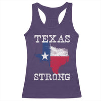 Strong Texas Racerback Tank Top Distressed Flag Texan Pride Flood Relief Disaster - Wonder Print Shop