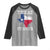 Strong Texas Raglan Shirt Distressed Flag Texan Pride Flood Relief Disaster - Wonder Print Shop