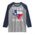 Strong Texas Raglan Shirt Distressed Flag Texan Pride Flood Relief Disaster - Wonder Print Shop