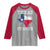 Strong Texas Raglan Shirt Distressed Flag Texan Pride Flood Relief Disaster - Wonder Print Shop