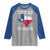 Strong Texas Raglan Shirt Distressed Flag Texan Pride Flood Relief Disaster - Wonder Print Shop