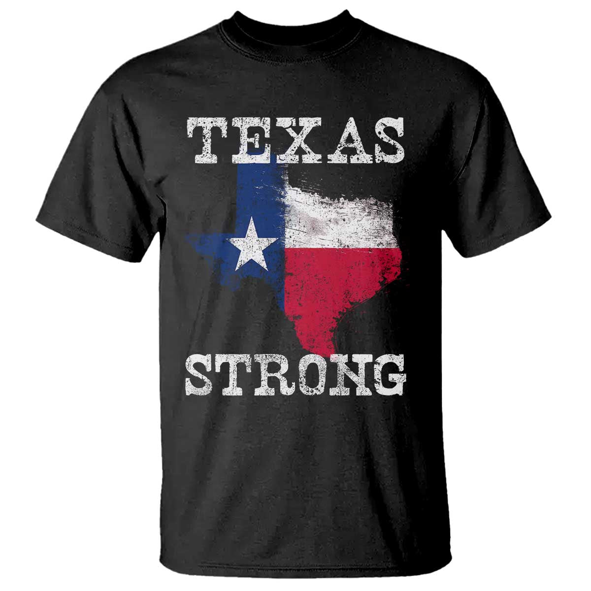 Strong Texas T Shirt Distressed Flag Texan Pride Flood Relief Disaster - Wonder Print Shop