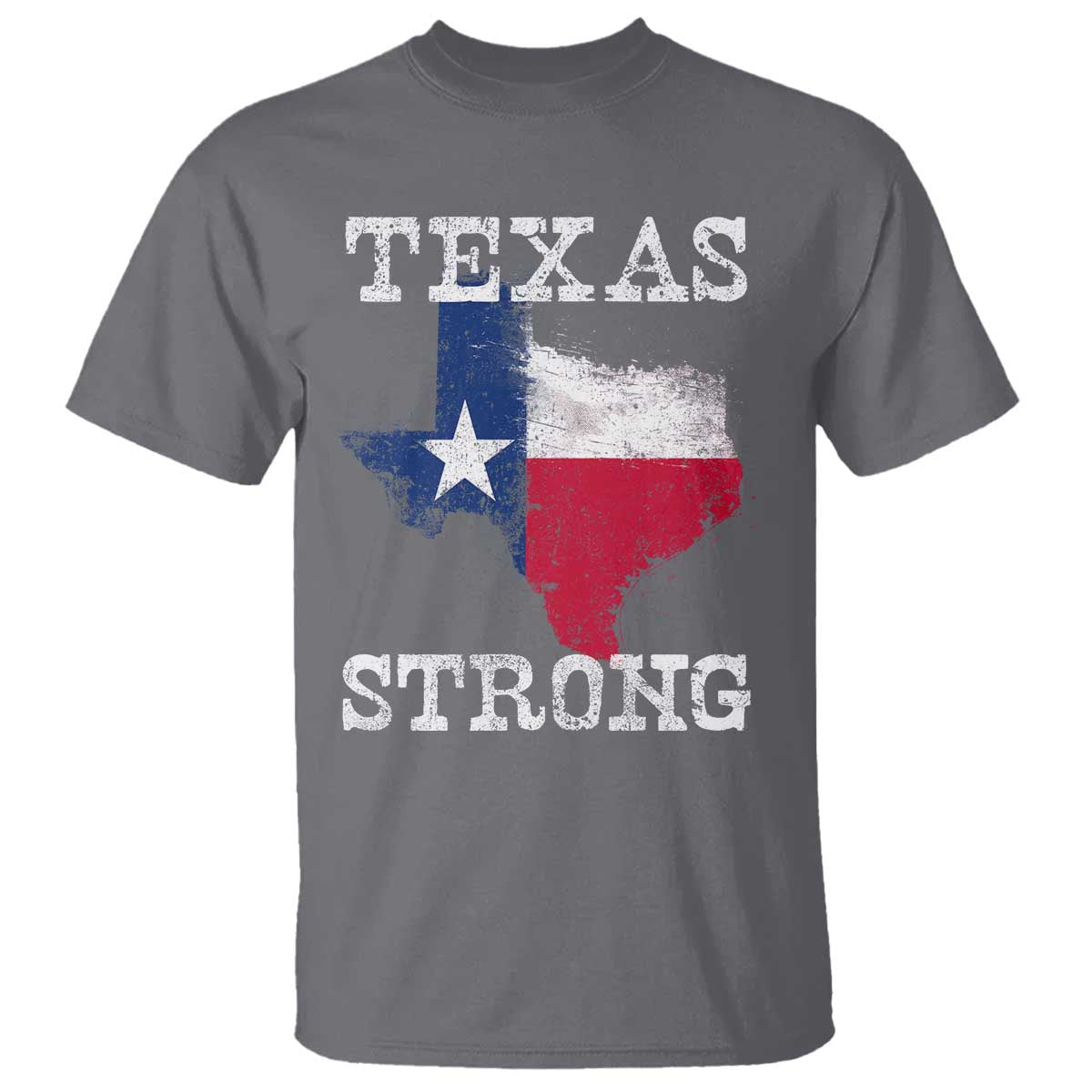 Strong Texas T Shirt Distressed Flag Texan Pride Flood Relief Disaster - Wonder Print Shop